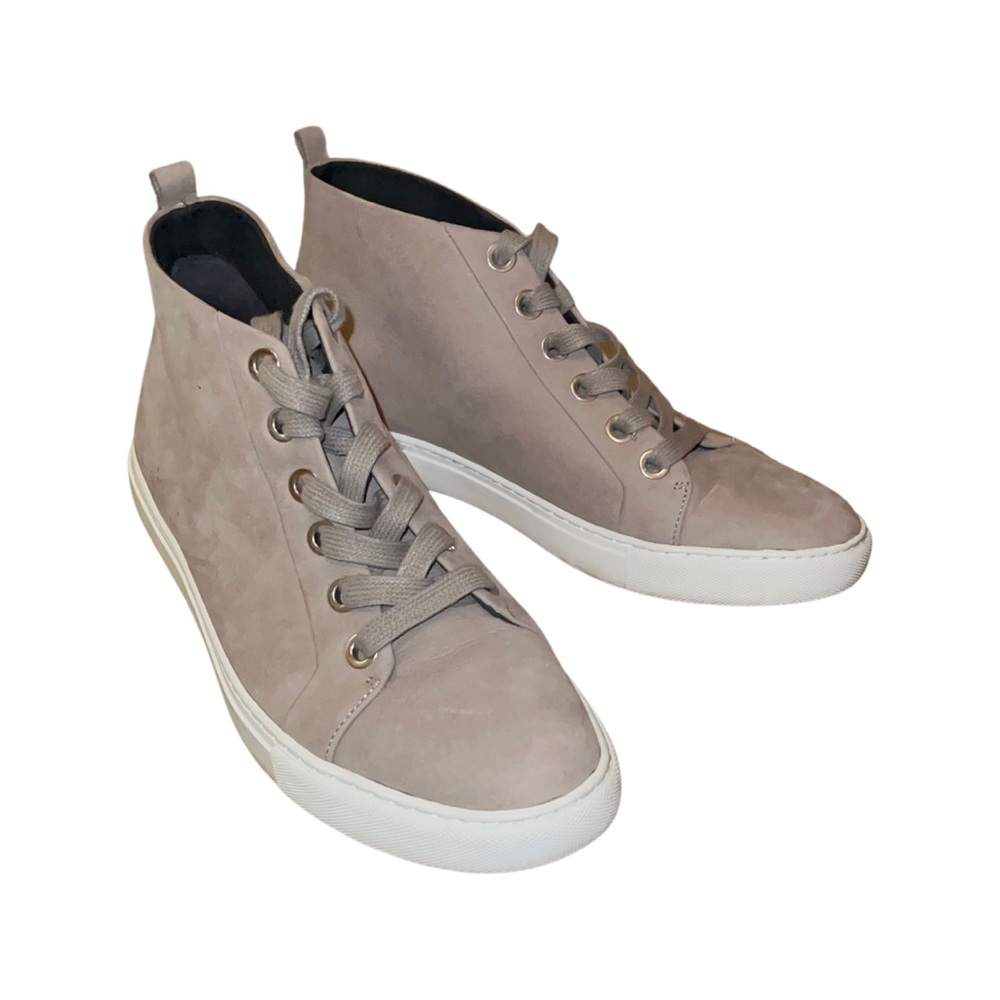 Taupe Suede High Top Sneakers by Kenneth Cole
